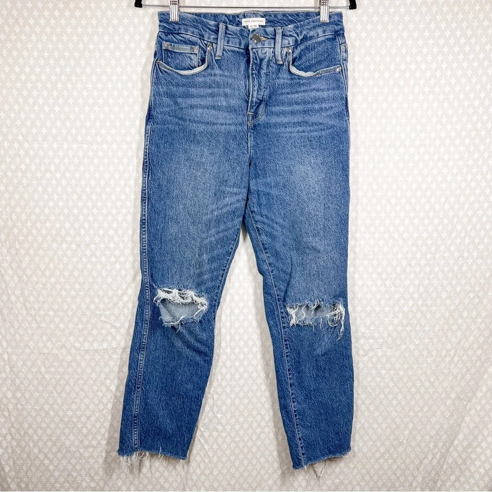 Good American Good Curve‎ Straight Leg Minimalist Jeans